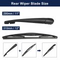 X Autohaux Rear Windshield Wiper Blade Arm Set For Honda Crv 2017-2023 Acura Rdx 2019-2023