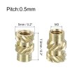 Knurled Insert Nuts 100pcs M3 X 7 5mm L Od 3d Printing Brass Female Threadeds Heat Set Insert Embedment