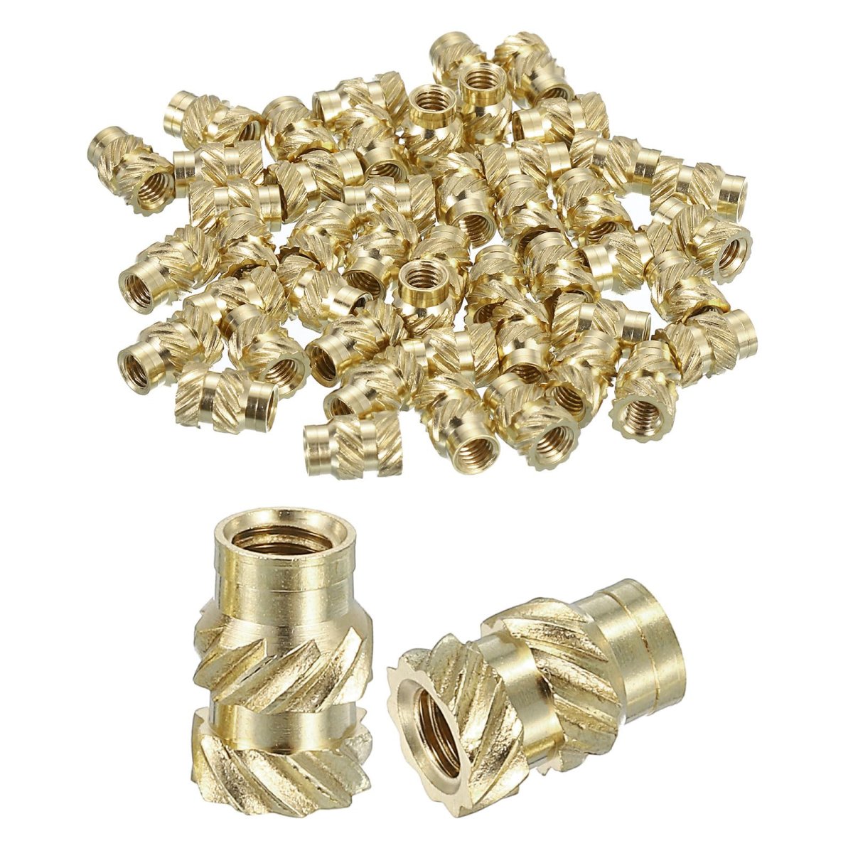 Knurled Insert Nuts 100pcs M3 X 7 5mm L Od 3d Printing Brass Female Threadeds Heat Set Insert Embedment