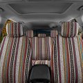 Saddle Blanket Seat Covers Full Set Multi Color Baja Striped Woven Mexican Car With Headrest For Truck Auto Van Suv Universal