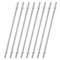 8pcs 8 32 Inch M4 Threaded Rods With 16pcs Hex Nuts 6 304 Stainless Steel Full Threads Right-hand Thread For Hangers U-bolts 