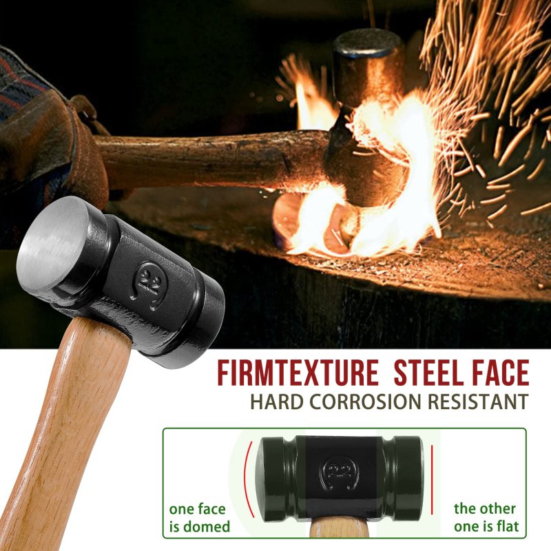36oz Rounding Hammer 61b For Handmade Farrier Forge Tool Versatile Blacksmith Forging