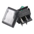 Baomain Waterproof Rocker Switch On-off Dpst Coffee Maker 125 250vac Rk1-01c Pack Of 2 Green