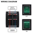 Baomain Waterproof Rocker Switch On-off Dpst Coffee Maker 125 250vac Rk1-01c Pack Of 2 Green