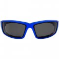Global Vision Sly Motorcycle Atv Padded Riding Glasses Sunglasses With Smoke Lenses And Blue Metallic Frames 