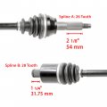 Caltric Rear Wheel Hub Cv Joint Axle With Bearing Compatible Polaris Rzr Xp 900 2011 2012 2013