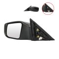 Black Driver Side View Mirror Smooth With Power Adjustment Non-folding W Cover Compatible For 2013-2018 Nissan Altima