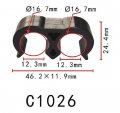 Autobahn88 Rod Wire Cable Loom Routing Clip Compatible With Toyota Lexus Hiace Oem 87124-47030 Pack Of 20