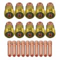 Riverweld Tig Stubby Gas Lens Collet Kit 17gl332 10n24s 3 32 Fit Db Sr Wp 17 18 26 Welding Torch 20pcs