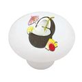 Summer Coconut Decorative High Gloss Ceramic Drawer Knob 