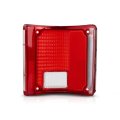 Tail Light Lens For Gmc R2500 V2500 Suburban 1990 Driver Side Clear And Red Plastic With Bright Trim Replaces Gm2800122 