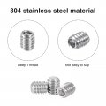 Uxcell 50pcs Hex Socket Grub Screw M2 5x3mm 304 Stainless Steel Head Set Screws Flat Point Bolt For Door Handles Light Fixture