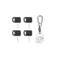Yeesonda 4pcs Am131841 Keys With Keychain 131841 Am101600 Am102439 Fit For John Deere 300 400 Gt Gx Lx Series 130 160 165 