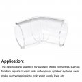 Uxcell 1pcs Clear Elbow Fitting 25mm 0 98 2 Way Acrylic 45 Degree Pipe Adapter For Connecting Water Pipes