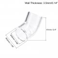 Uxcell 1pcs Clear Elbow Fitting 25mm 0 98 2 Way Acrylic 45 Degree Pipe Adapter For Connecting Water Pipes