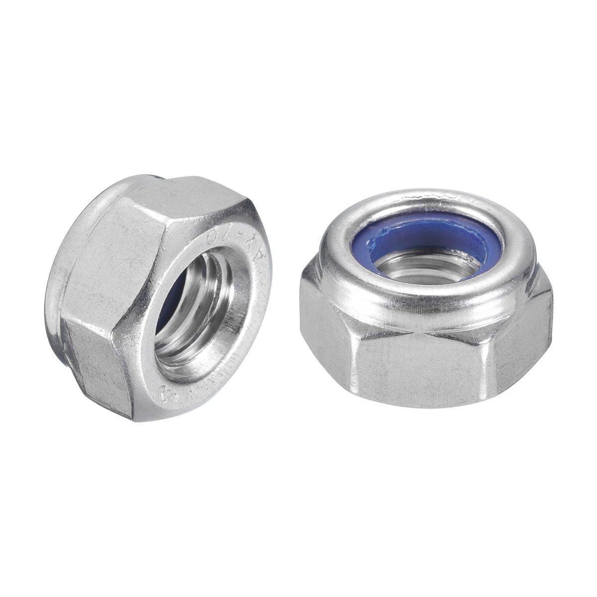 20pcs M10 X 1 25 Nylon Insert Hex Lock Nuts 304 Stainless Steel Self-locking Stop Nut For Industrial Construction Fasteners