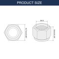 20pcs M10 X 1 25 Nylon Insert Hex Lock Nuts 304 Stainless Steel Self-locking Stop Nut For Industrial Construction Fasteners