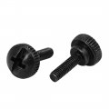 Uxcell M3 X 10mm Knurled Phillips Head Thumb Screw Black 40pcs For Computer Pc Case