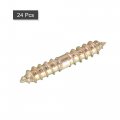 Uxcell 5x30mm Hanger Bolts 24pcs Double Ended Self-tapping Thread Wood To Dowel Screws For Connecting