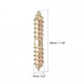 Uxcell 5x30mm Hanger Bolts 24pcs Double Ended Self-tapping Thread Wood To Dowel Screws For Connecting