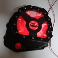 Motorcycle Black W Red Led Engine Cluctch Cover For 2001-2005 Suzuk Gsxr 600 750 1000 P N Mt313-010a-bk 