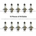 10 Pieces Pack H4 Halogen Bulb Light 55w White