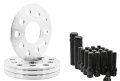 Complete Kit 5x112 Mm Hub Centric 5 10 Wheel Spacers 66 6 Bore Black Conical Spline Tuner Bolts Aftermarket Wheels Works With 