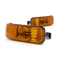 Parking Lights For Jeep Liberty 2002 2003 2004 Driver And Passenger Side Pair Amber Lens Housing Replacement 55155910ac 