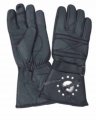 Allstate Leather Padded Motorcycle Riding Gloves With Silver Concho Studs L Black 