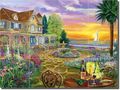 Tropical Landscape Ceramic Tile Mural 17 X 12 75 Bon Appetit By Fernando Agudelo Kitchen Shower Backsplash 