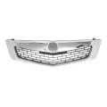 Chrome Silver Tone Front Upper Hood Bumper Grille For Acura Tsx 2009 Base V6 2 4l L4 Gas Kidney Grill 1pcs
