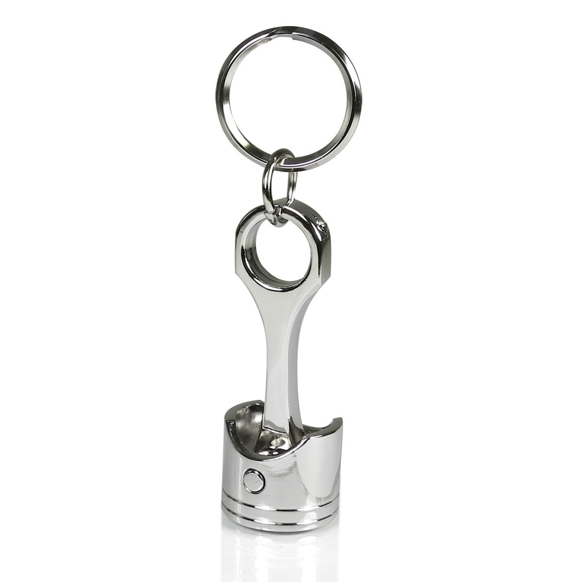 Ford Ranger Logo Engine Piston And Rod Metal Key Chain White Chrome Finish 2 5 In X 0 75 Miniature Car Accessory