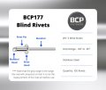 100 Qty 304 Stainless Steel Blind Rivets 6 3 16 Diameter X 3 Grip Bcp177