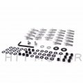 Httmt Mt215-004- Silver Motorcycle Spike Fairing Bolts Compatible With 2003 2004 Suzuki Gsxr1000 Gsx-r 1000