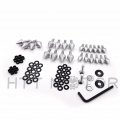 Httmt Mt215-004- Silver Motorcycle Spike Fairing Bolts Compatible With 2003 2004 Suzuki Gsxr1000 Gsx-r 1000