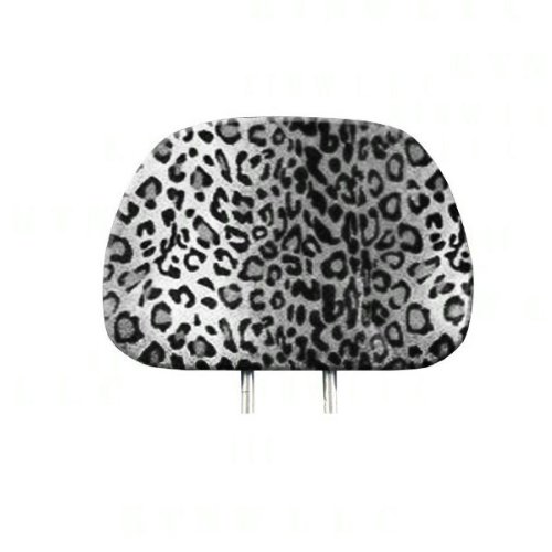 Headrest Cover Leopard Snow