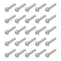25pcs 8-32 X 3 4 Torx Security Machine Screws 304 Stainless Steel Button Head Bolt Tamper Resistant For Anti-theft Proof Silver 