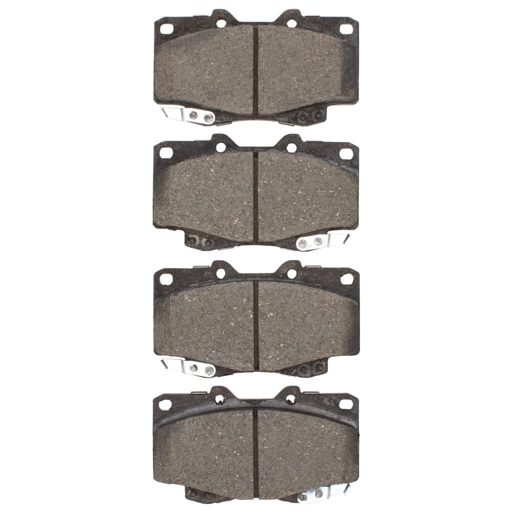 Front Disc Brake Pads For Toyota Tacoma 1995 To 2004 Set Of 4 Mechanical Pad Wear Sensor Type 4000 Hybridynamic Series
