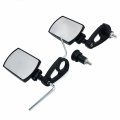 Httmt- 2x Black 7 8 22mm Universal Fit Rectangle Cnc Motorcycle Rear View Mirror Handle Bar End Side P N Mt252-032-bk