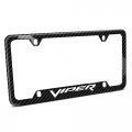 Ipick Image Made For Dodge Viper Black Real Carbon Fiber 50 States License Plate Frame