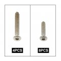 G-plus Headlight Bumper Bezel Trim Screw Kit Chrome Silver Stainless Steel Thread 8 Length 3 4 And 1 Torx Pan Head With A 9 32