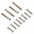 G-plus Headlight Bumper Bezel Trim Screw Kit Chrome Silver Stainless Steel Thread 8 Length 3 4 And 1 Torx Pan Head With A 9 32