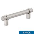 5 Pack Rok Hardware 5-1 32 128mm Center Brushed Nickel Euro Loop Style Solid Metal Kitchen Cabinet Drawer Door Handle Pull 6-5 