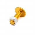 Uxcell 20pcs 6mm Dia Gold Tone Aluminum Alloy Hex Socket Head Motorcycle Bolts Bumper Screws Nuts Universal Replacement
