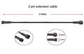 Qaca 1pcs 6 56ft Extension Cable Wire With Male And Female 2pin Connectors At Both Ends For Single Color Led Deck Light