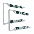 Michigan State University Metal License Plate Frame For Front Or Back Of Car Officially Licensed Alumni 2-pack 