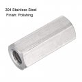 Uxcell M10 X 1 5-pitch 40mm Length 304 Stainless Steel Metric Hex Coupling Nut 5-pack