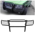 Front Bumper Brush Guard For 1999 2004 Jeep Grand Cherokee Powder Coated Steel Grille Nn1204 Black 