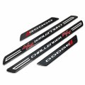 Ipick Image Compatible With Dodge Challenger R T Black Real Carbon Fiber 4 Pcs Universal Car Door Sill Step Protector Kick