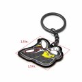 Ipick Image For Dodge Scat-pack Black Real Carbon Fiber Logo-shape-cut Key Chain Keychain Official Licensed